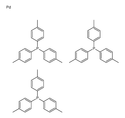 palladium,tris(4-methylphenyl)phosphane Structure