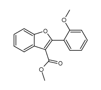 2-(2-anisyl)-3-carbomethoxybenzofuran结构式