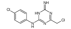 6-(氯甲基)-n-(4-氯苯基)-1,3,5-三嗪-2,4-二胺结构式