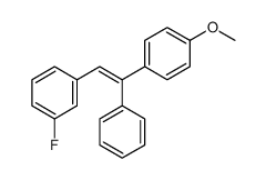 1-fluoro-3-[(E)-2-(4-methoxyphenyl)-2-phenylethenyl]benzene结构式