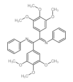 N,N-diphenyl-1,2-bis(3,4,5-trimethoxyphenyl)ethane-1,2-diimine结构式