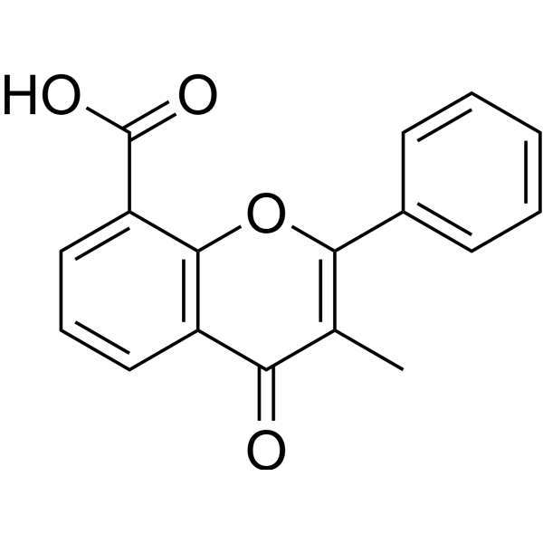 3-甲基黄酮-8-甲酸结构式