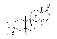 3,3-二甲氧基-5α-雄烷-17-酮结构式