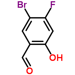 5-Bromo-4-fluoro-2-hydroxybenzaldehyde structure