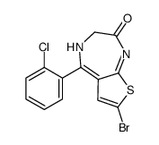 7-溴-5-(2-氯苯基)-1,3-二氢-2H-噻吩并[2,3-e]-[1,4]-二氮杂革-2-酮结构式