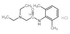 lidocaine hydrochloride, a b c Structure
