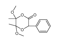 (3S,5R,6R)-5,6-dimethoxy-5,6-dimethyl-3-phenyl-1,4-dioxan-2-one结构式
