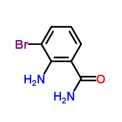 2-氨基-3-溴苯甲酰胺结构式