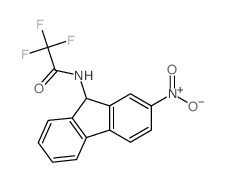 Acetamide,2,2,2-trifluoro-N-(2-nitro-9H-fluoren-9-yl)- Structure