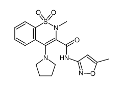 4-(1-Pyrrolidinyl)-N-(5-methyl-3-isoxazolyl)-2-methyl-2H-1,2-benzothiazin-3-carboxamid-1,1-dioxid Structure