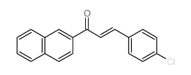 (E)-3-(4-chlorophenyl)-1-naphthalen-2-yl-prop-2-en-1-one结构式
