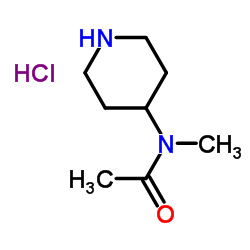 N-甲基-N-(哌啶-4-基)乙酰胺盐酸盐结构式
