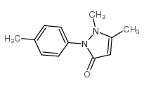 2,3-二甲基-1-(4-甲基苯基)-3-吡唑啉-5-酮结构式