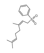 (Z)-(3,7-dimethylocta-2,6-diene-1-sulfonyl)benzene结构式