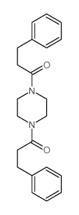 3-phenyl-1-[4-(3-phenylpropanoyl)piperazin-1-yl]propan-1-one结构式