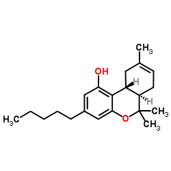 (−)-trans-Δ8-tetrahydrocannabinol Structure
