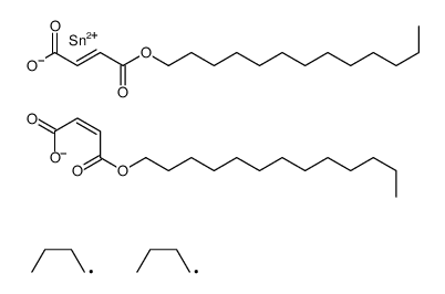tridecyl (Z,Z)-6,6-dibutyl-4,8,11-trioxo-5,7,12-trioxa-6-stannapentacosa-2,9-dienoate Structure