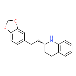 S-2-(2-Benzo[1,3]dioxol-5-yl-ethyl)-1,2,3,4-tetrahydro-quinoline结构式