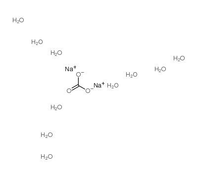 碳酸钠(十水)结构式
