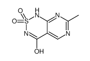 7-methyl-2,2-dioxo-1H-pyrimido[4,5-c][1,2,6]thiadiazin-4-one结构式