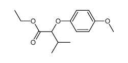 α-(4-methoxyphenoxy)-isovaleric acid ethyl ester结构式