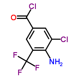 4-氨基-3-氯-5-(三氟甲基)苯甲酰氯结构式
