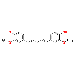 1,5-Bis(4-hydroxy-3-Methoxyphenyl)penta-1,4-diene Structure