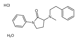 3-[methyl(2-phenylethyl)amino]-1-phenylpyrrolidin-2-one,hydrate,hydrochloride Structure