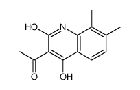 3-acetyl-4-hydroxy-7,8-dimethyl-1H-quinolin-2-one结构式