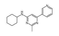 N-cyclohexyl-2-methyl-6-pyridin-3-ylpyrimidin-4-amine Structure