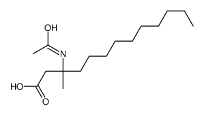 (3R)-3-acetamido-3-methyltridecanoic acid Structure