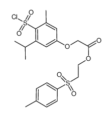 4-chlorosulfonyl-3-isopropyl-5-methylphenoxyacetic acid 2-(toluene-4-sulfonyl)ethyl ester Structure