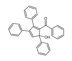 (5-hydroxy-2,3,5-triphenylcyclopenta-1,3-dien-1-yl)-phenylmethanone结构式