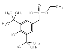 3,5-二叔丁基-4-羟基苯甲基磷酸单乙酯结构式