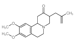 2H-Benzo[a]quinolizin-2-one,1,3,4,6,7,11b-hexahydro-9,10-dimethoxy-3-(2-methyl-2-propen-1-yl)-结构式