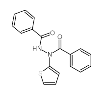 Benzoicacid, 2-benzoyl-1-(2-thienyl)hydrazide structure