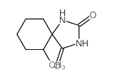 6-methyl-1,3-diazaspiro[4.5]decane-2,4-dione结构式