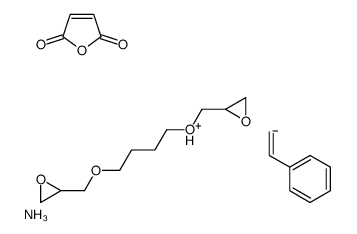 azanium,ethenylbenzene,furan-2,5-dione,2-[4-(oxiran-2-ylmethoxy)butoxymethyl]oxirane Structure