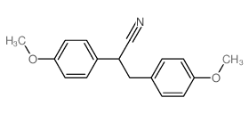 2,3-双(4-甲氧基苯基)丙腈结构式