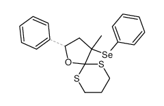 4-methyl-2-phenyl-4-(phenylselanyl)-1-oxa-6,10-dithiaspiro[4.5]decane Structure