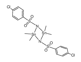 1,3-bis(p-chlorophenylsulfonyl)tetramethylcyclodistannazane Structure