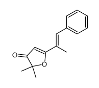 2,2-Dimethyl-5-((E)-1-methyl-2-phenyl-vinyl)-furan-3-one结构式
