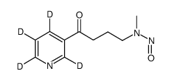 氘代4-甲基亚硝胺基-1-3-吡啶基-1-丁酮结构式