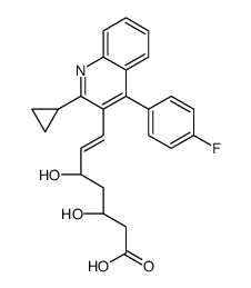(3R,5R,6E)-7-[2-环丙基-4-(4-氟苯基)-3-喹啉基]-3,5-二羟基-6-庚烯酸结构式
