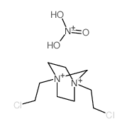 1,4-bis(2-chloroethyl)-1,4-diazoniabicyclo[2.2.1]heptane,dihydroxy(oxo)azanium Structure