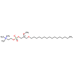 1-O-HEXADECYL-2-O-METHYL-SN-GLYCERYL-3-PHOSPHORYLCHOLINE结构式