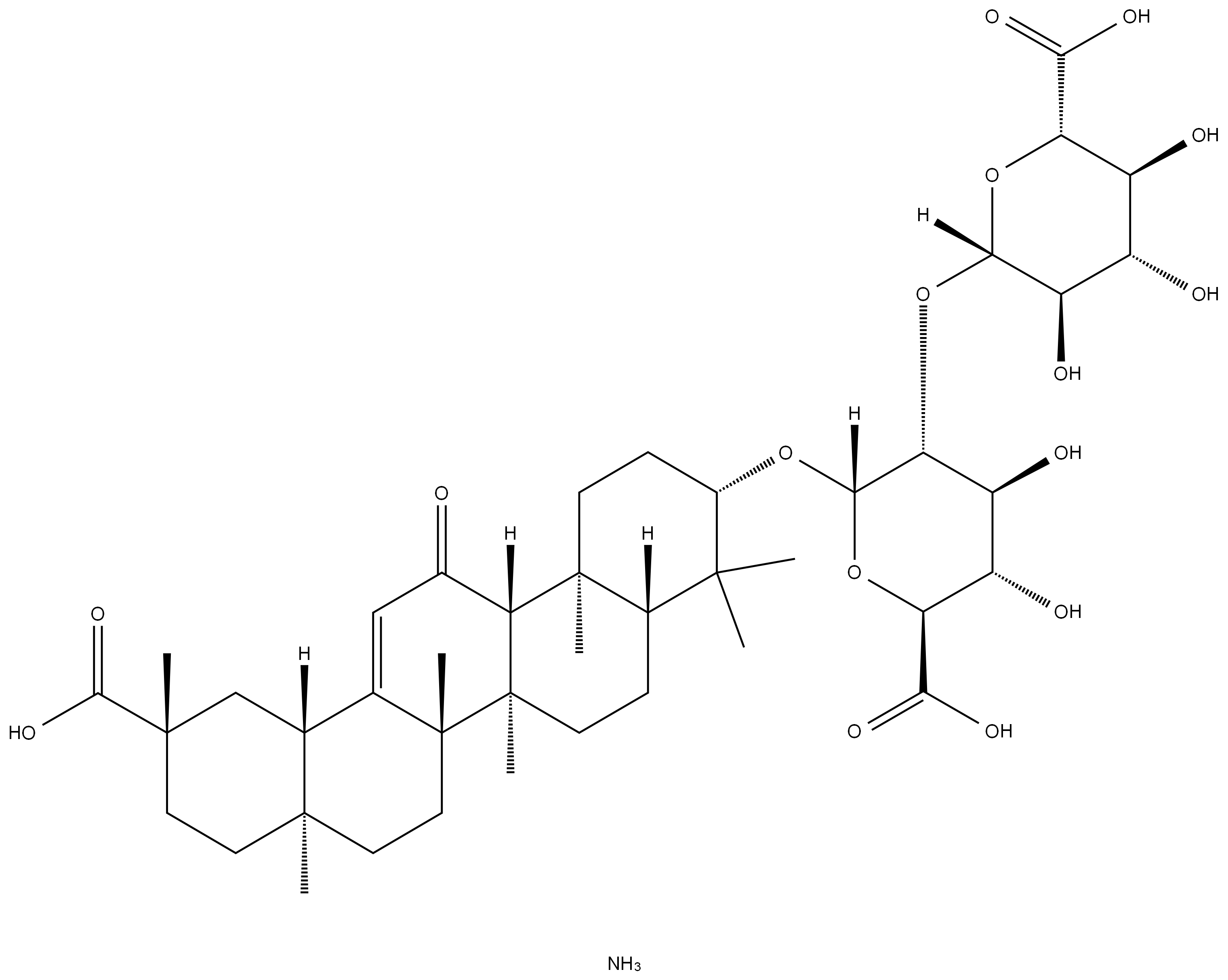 18Α-甘草酸铵盐结构式