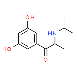 1-Propanone, 1-(3,5-dihydroxyphenyl)-2-[(1-methylethyl)amino]- (9CI) Structure