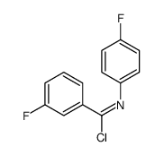 3-fluoro-N-(4-fluorophenyl)benzenecarboximidoyl chloride结构式