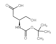 (S)-3-((叔丁氧基羰基)氨基)-4-羟基丁酸结构式